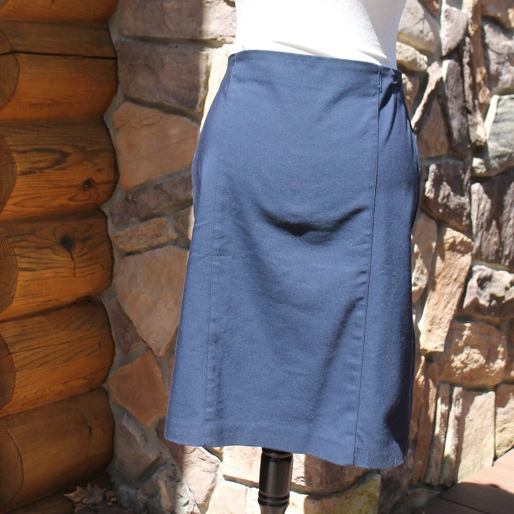 Navy Pencil Skirt